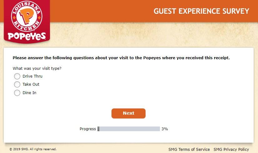 Tellpopeyes Survey Website